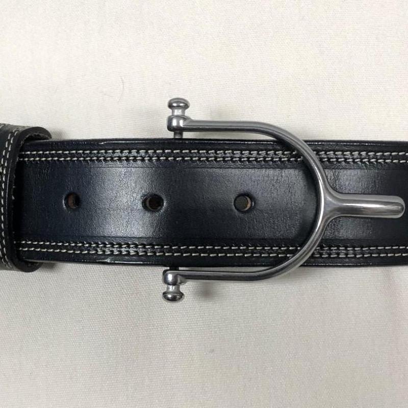 Tory Leather Snaffle Bit Belt w/ Silver Buckle Belt