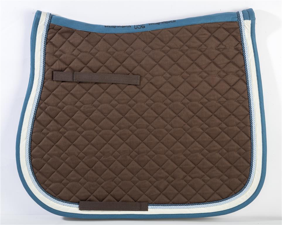 USG Dressage Pad Brown Petrol Light Blue