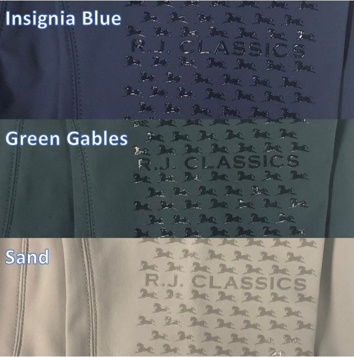 R. J. Classics Harper Silicone Knee Patch Breech Insignia Blue Green Gables Sand