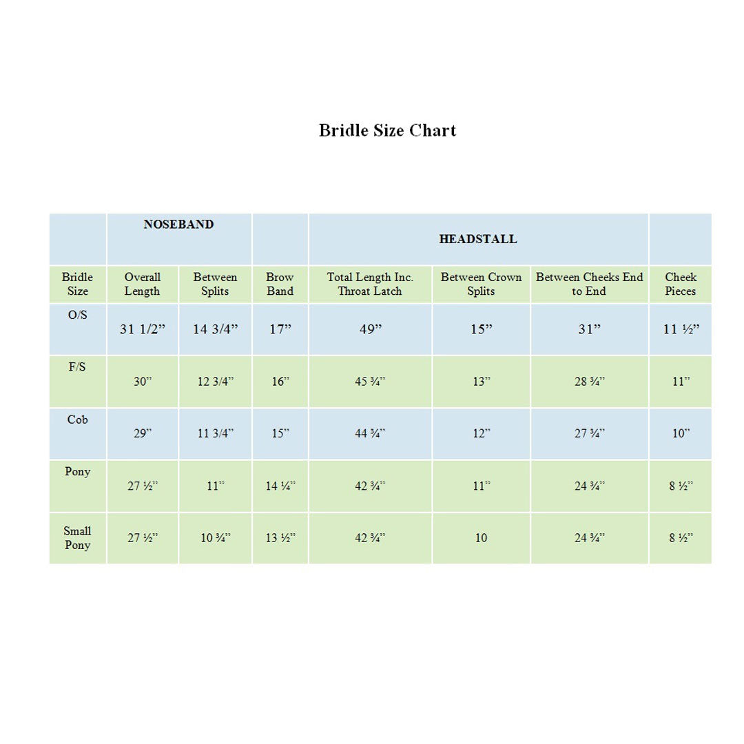 Black Oak Cedar Figure 8 size chart 