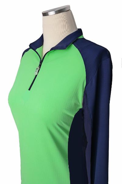 eis paneled sun shirt navy lime