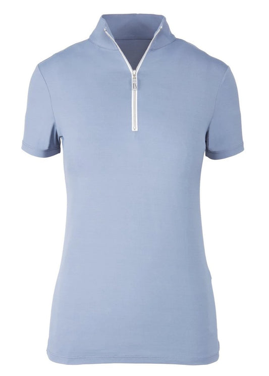 Tailored Sportsman Ice Fil Quarter Zip Short Sleeve Top