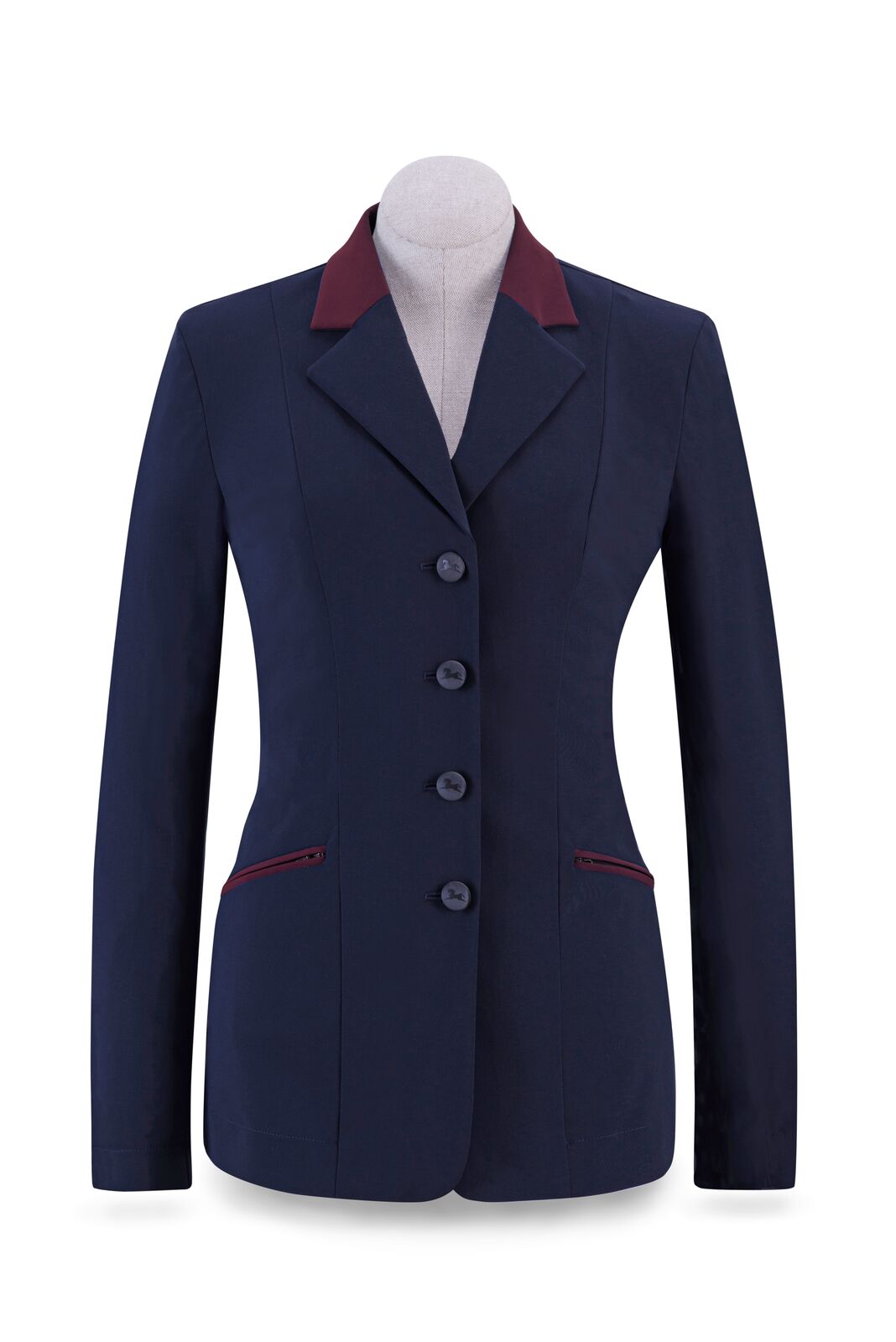 r. j. classics victory show coat navy burgundy